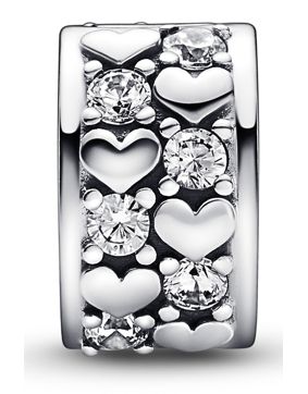 Pandora Moments Infinite Hearts Sparkling Clip Sterling silver klämmstop 792235C01