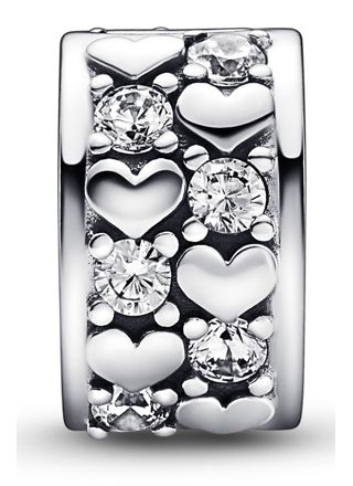 Pandora Moments Infinite Hearts Sparkling Clip Sterling silver klämmstop 792235C01