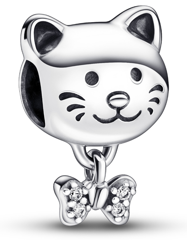 Pandora Moments Pet Cat & Bow Sterling silver berlock 792255C01