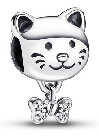 Pandora Moments Pet Cat & Bow Sterling silver berlock 792255C01