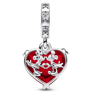 Pandora Disney x Pandora Mickey & Minnie Mouse Kiss Red Murano Glass berlock 792522C01 main product photo