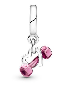 Pandora Dumbbell & Heart berlock 799545C01