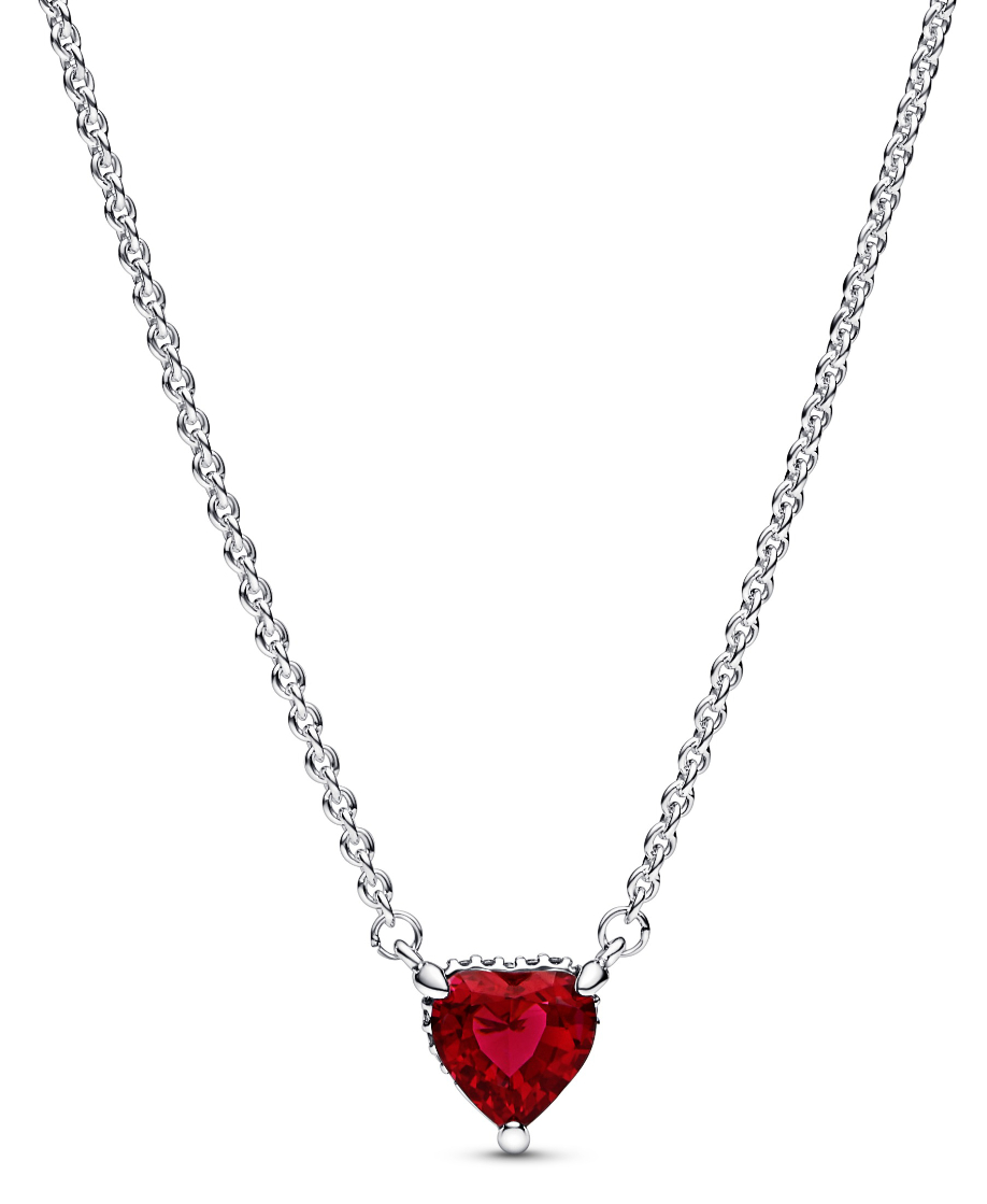 Pandora Timeless Sparkling Heart Halo Pendant halsband 392542C01-45
