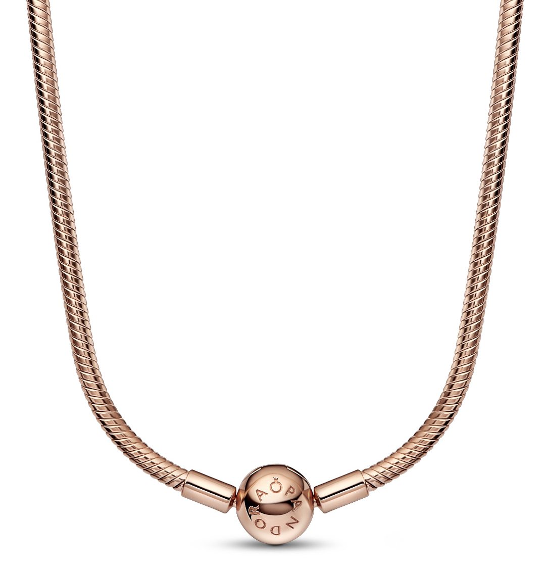 Pandora Moments Snake Chain 14k rose gold-plated halsband  382234C00-40