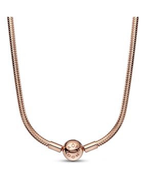 Pandora Moments Snake Chain 14k rose gold-plated halsband 382234C00