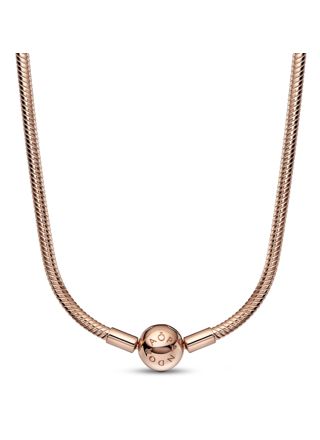 Pandora Moments Snake Chain 14k rose gold-plated halsband 382234C00