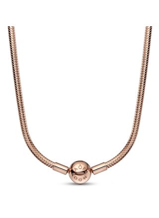 Pandora Moments Snake Chain 14k rose gold-plated halsband 382234C00