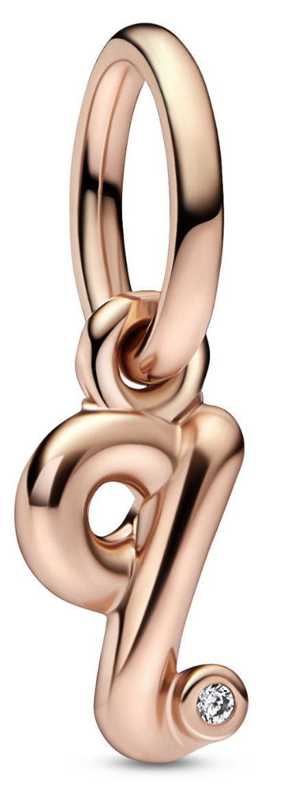 Pandora Moments Letter q Script Alphabet bokstavssmycke berlock 782476C01
