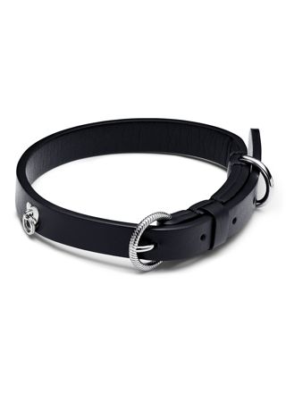 Pandora Pet Jewellery Accessory Black Leather-free Fabric Pet Collar hund halsband 312262C01