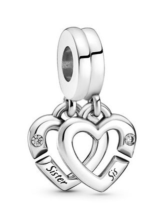 Pandora Linked Sister Hearts Split berlock 799538C01