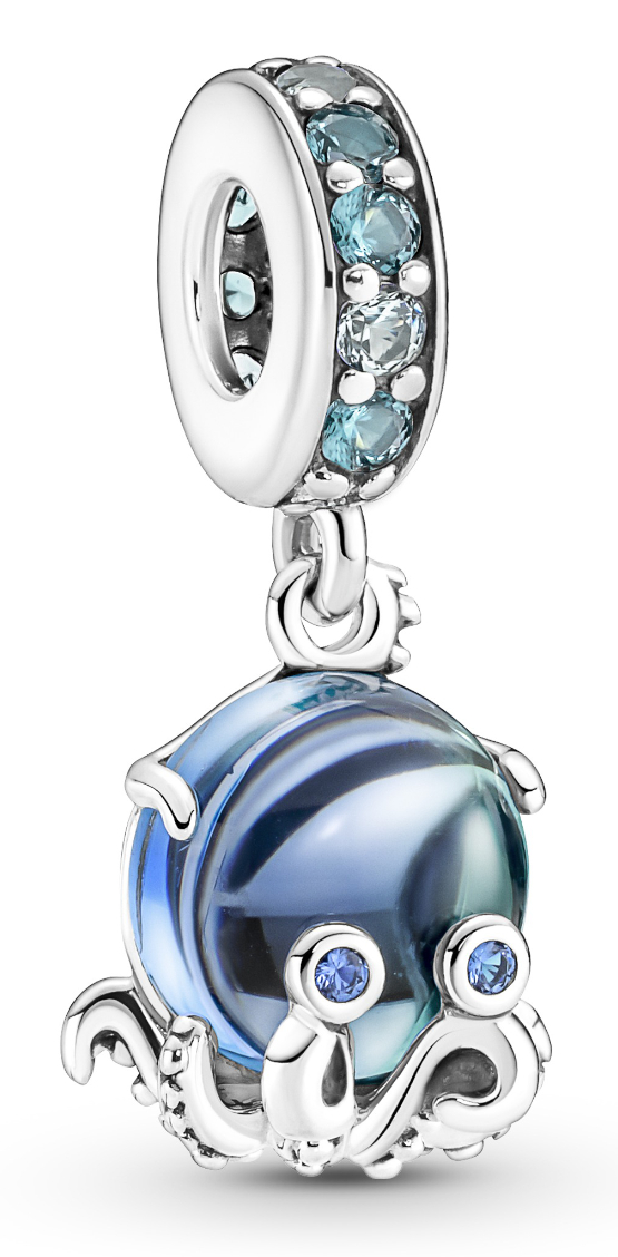 Pandora Moments Charm dangle Murano Glass Cute Octopus berlock 791694C01