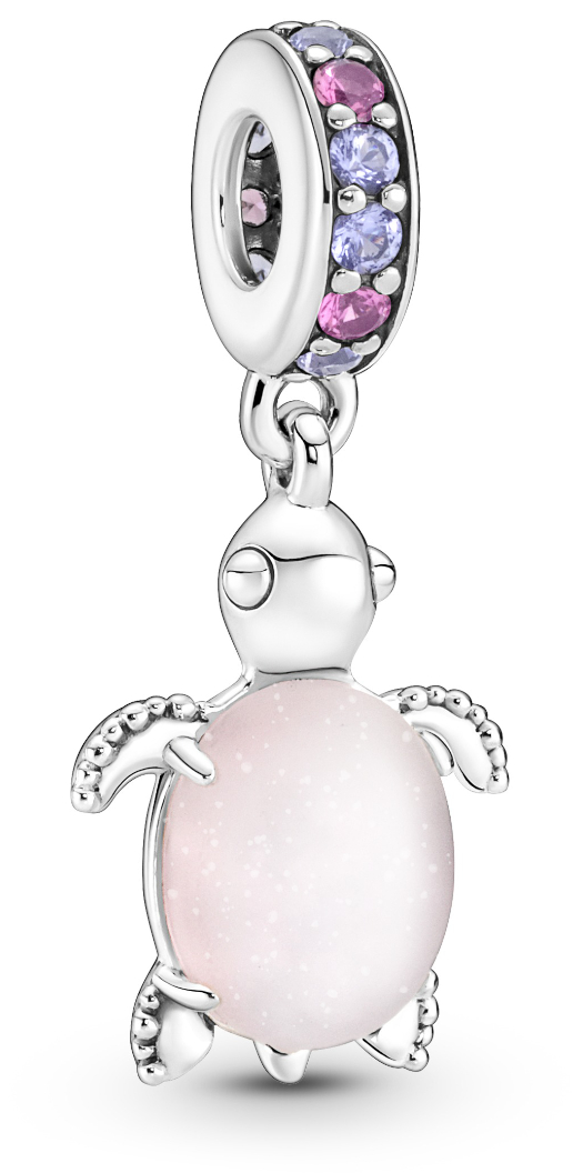 Pandora Moments Charm dangle Murano Glass Pink Sea Turtle berlock 798939C02