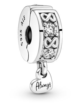 Pandora Moments Family Always Pavé Sterling silver klämstopp 791151C01