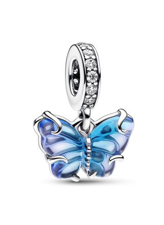 Pandora Moments Blue Murano Glass Butterfly Dangle berlock 792698C01