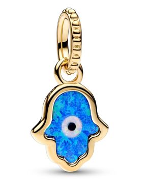 Pandora Moments Opalescent Blue Hamsa Hand Dangle berlock 762699C01