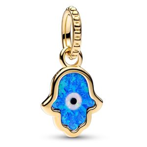 Pandora Moments Opalescent Blue Hamsa Hand Dangle berlock 762699C01 main product photo