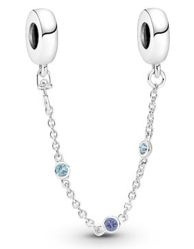 Pandora Moments Safety chain Triple Blue Stone säkerjetskedja 791688C01-05