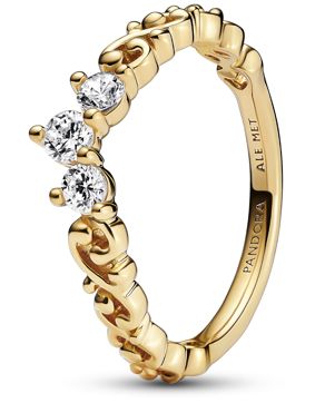 Pandora Ring Stackable Regal Swirl Tiara 14k gold-plated ring 162232C01