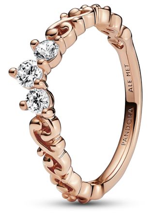 Pandora Ring Stackable Regal Swirl Tiara 14k rose gold-plated ring 182232C01