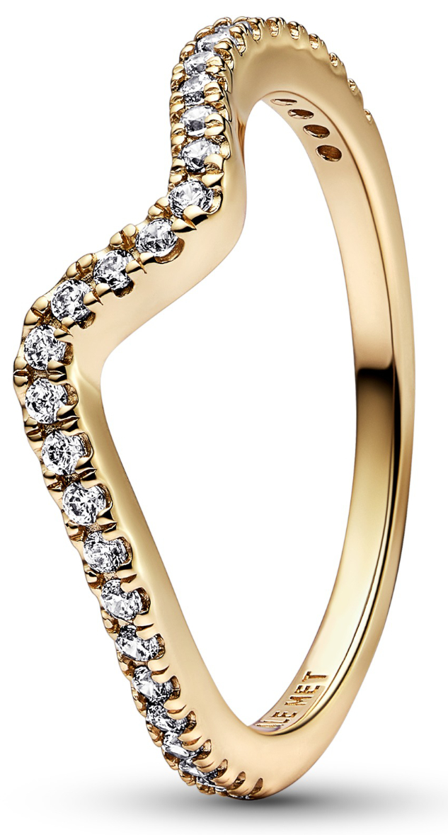 Pandora Timeless Ring Stackable Sparkling Wave ring 162539C01