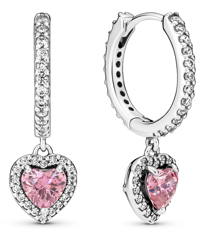 Pandora Timeless Sparkling Halo heart örhängen 291445C01