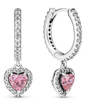 Pandora Timeless Sparkling Halo heart örhängen 291445C01