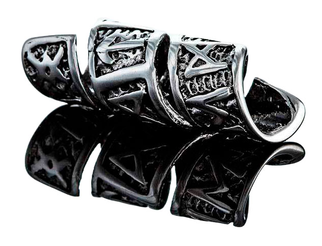 Northern Viking Jewelry Long Rune skäggsmycke NVJHE006