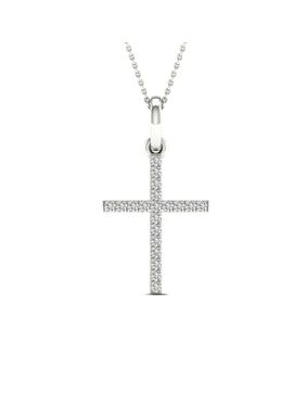 Lykken Elegance diamantkors vitt guld 0,1 ct