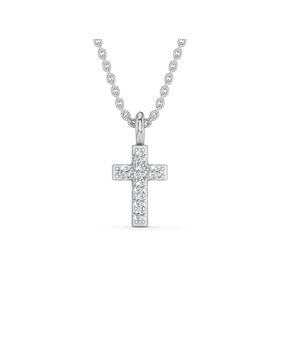 Lykken Elegance diamantkors vitt guld 0.028 ct