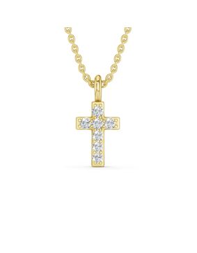 Lykken Elegance diamantkors guld 0,028 ct