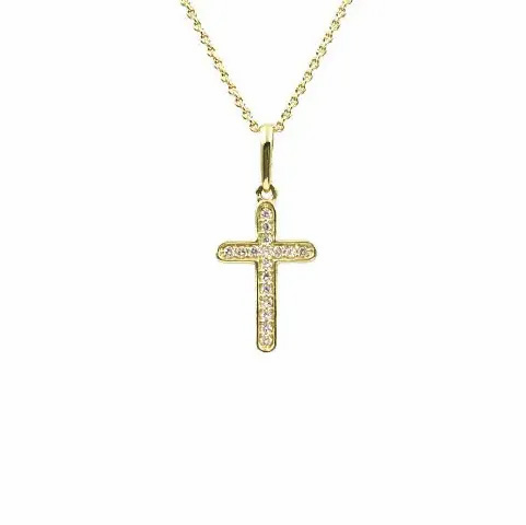 Lykken Elegance diamantkors guld 0,068 ct