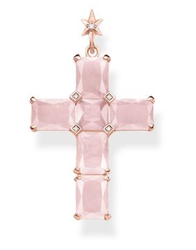 Thomas Sabo Cross Pink Stones berlock PE890-417-9