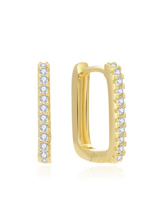 Lykka Casuals oblong ovala guldpläterad journey hoop örhängen