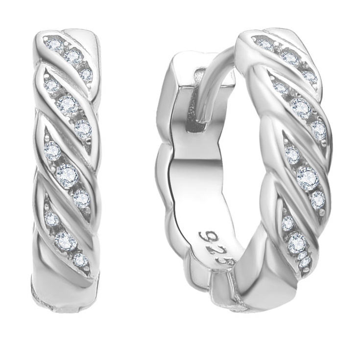 Lykka Casuals Wave silverhoops 15 mm 