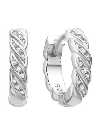 Lykka Casuals Wave silverhoops 15 mm