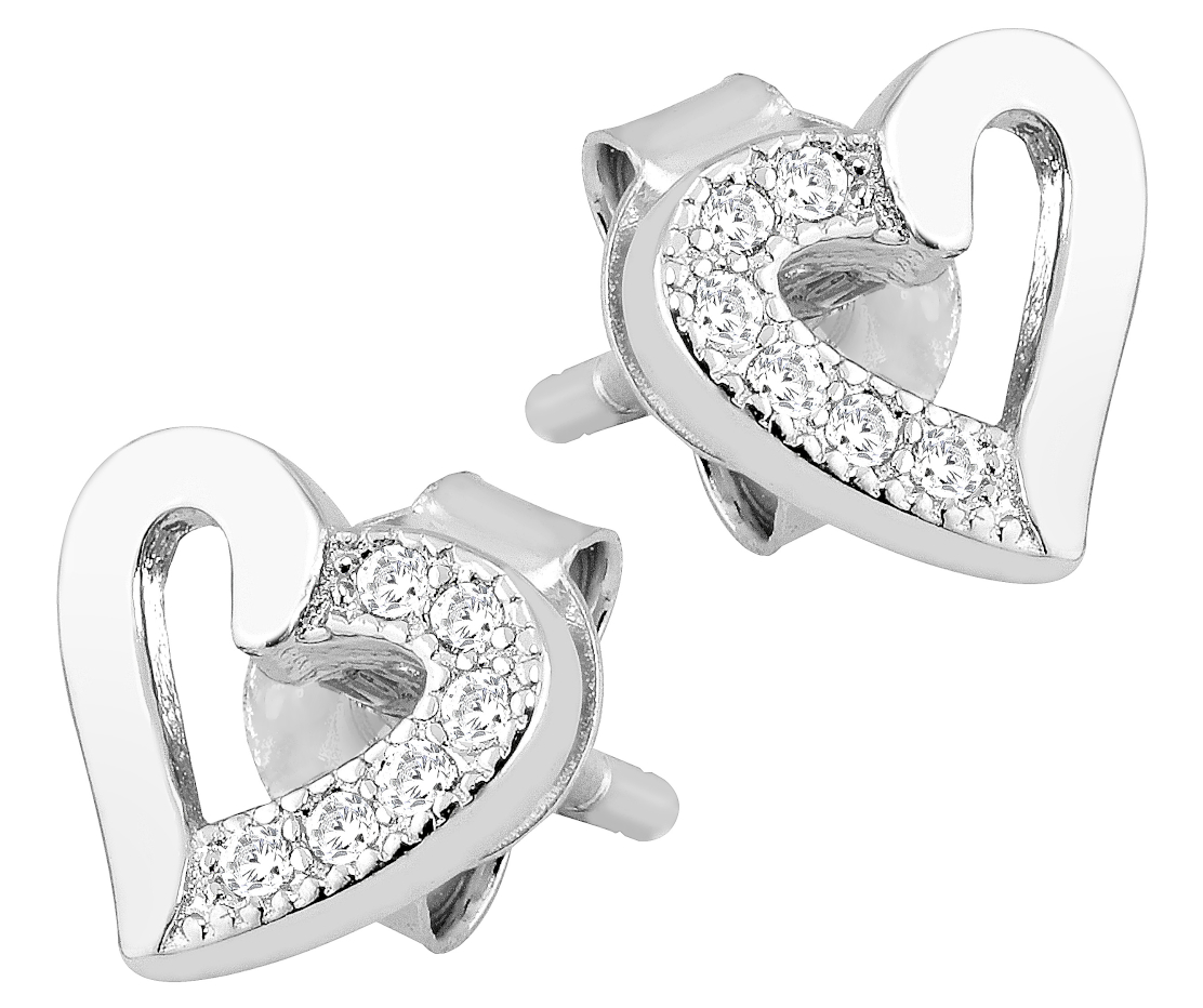 Lykka Hearts hjärtörhängen i silver