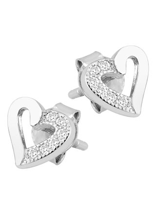 Lykka Hearts hjärtörhängen i silver