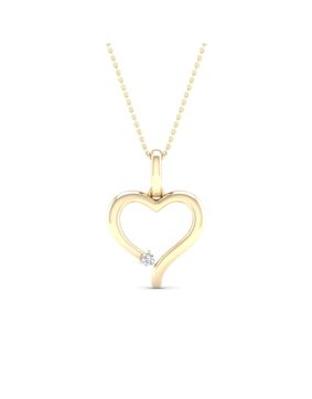 Lykken Elegance hjärta i guld med diamant, hängsmycke 16,9 mm