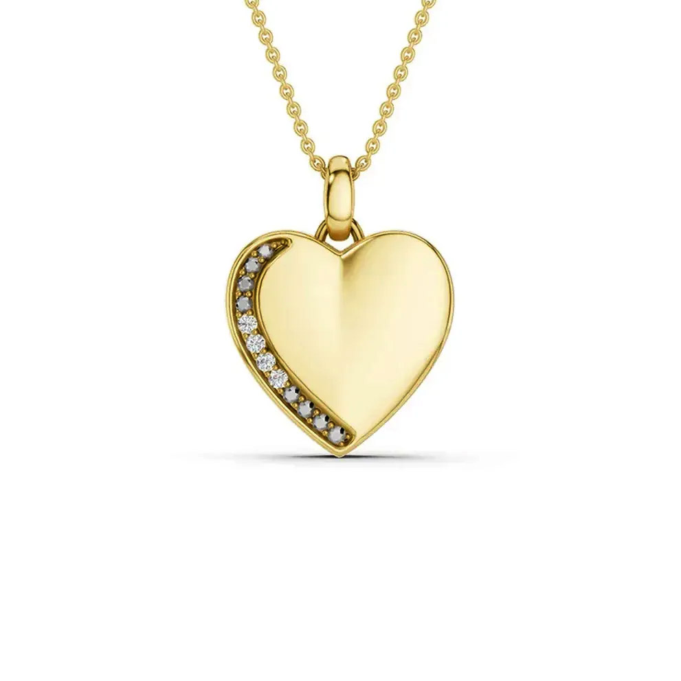 Lykken Elegance hjärta diamanthänge guld 0,012 ct