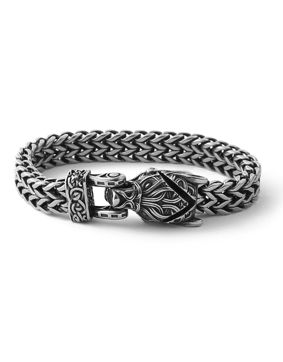 Lykken Viking Fenrir varg stålarmband