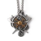Lykka Viking Jörmungandr Vegvisir gold stålhalsband 60 cm