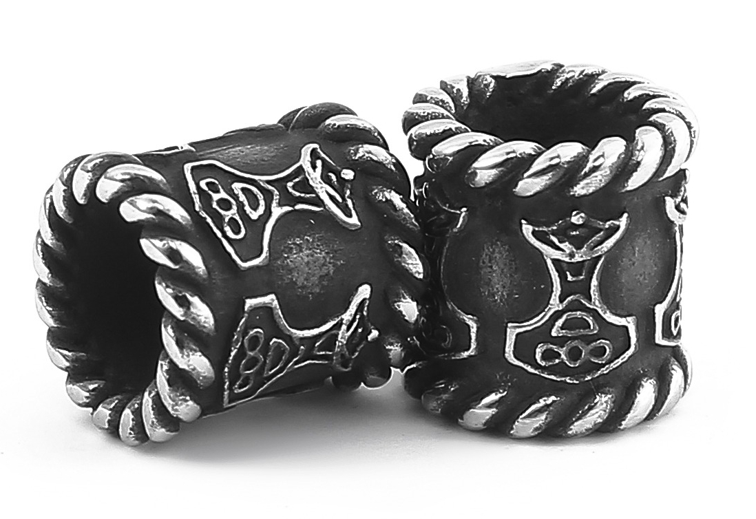 Lykka Viking Mjölnir skäggsmycke 