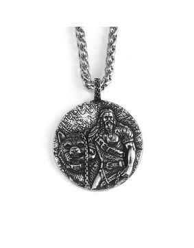 Lykken Viking berserker warrior stålhalsband 60cm