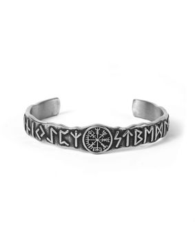 Lykken Viking stålarmring Vegvisir 65 mm
