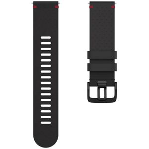 Polar perforerat läderarmband 22 mm svart/röd storlek M/L 910101218 main product photo