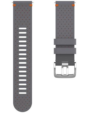 Polar perforerat läderarmband 22 mm grå/orange storlek M/L 910101219