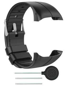 Tiera Polar M400 Svart silikonarmband