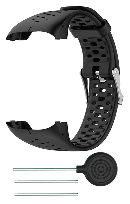 Tiera Polar M430 Svart silikonarmband
