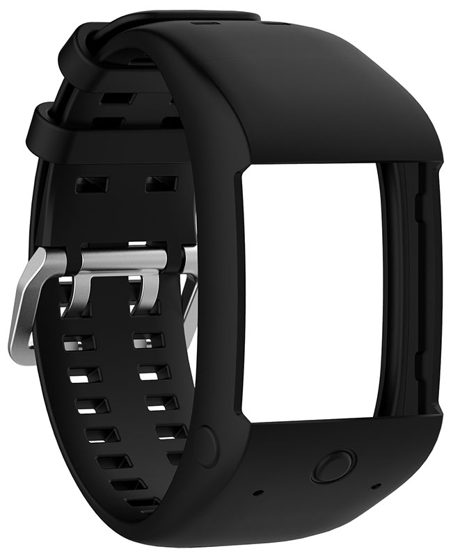 Tiera Polar M600 Svart silikonarmband
