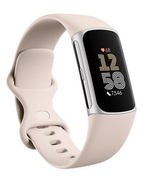 Fitbit Charge 6 aktivitetsarmband Porcelain Band / Silver  Case